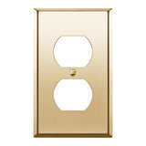ENERLITES Duplex Receptacle Outlet Metal Wall Plate, Stainless Steel Outlet Cover, Corrosion Resistant, Size 1Gang 4.50 x 2.76