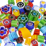 MUCOFEI 125g Frit Millefiori Glass for Fusing Glass, Millefiori Glass Mosaic Tiles for DIY Crafts, No-Hole Millefiori Glass Bead
