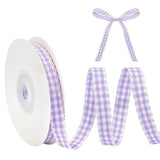 MAYJOYDIY 10 Yards Purple Gingham Plaid Ribbon 3/8 inch Checked Wavy Edge Ribbon Polyester Woven Plaid Edging for Hair Accessori