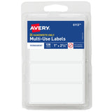 Avery MultiUse Permanent Labels, 1 x 2.75, White, NonPrintable, 128 Blank Labels Total (6113)