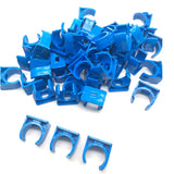 1/2inch PVC U Shaped Pipe Fitting Clamps Clips Water Tube Holder for Water Supply Blue 50pcs (20mm blue)
