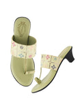 Shoetopia Classic Heeled Green Kolhapuri For Women & Girls /Eu40,Green,7,B0DFVF8TH7