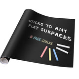 Yajnas 45X200 Cm Blackboard Sticker For Kids | Removable Wall-Mounted Blackboard For Home, School, Office | Includes 5 Colorful 