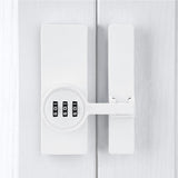INIRET White 180 Degree Barn Door Lock,3 Digit Password Keyless,Mechanical Password Lock,Flip Latch with Combination,Protect Pri