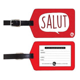 Nutcase Designer Luggage Travel Baggage Tags Set Of 2 With Name Card Inside Salut