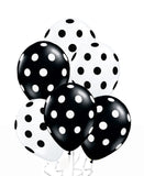 AnnoDeel 50 Pcs 12 Latex Balloons, Black and White Polka Dot Balloons for Brithday Balloon Wedding Balloon decoration