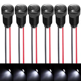 Gebildet 6pcs White LED Indicator Pilot Light AC/DC 12-24V Mounting Hole Size 10mm(Flame Retardant Plastic Shell)