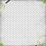 Tennis Typewriter (14691) 12 inch x 12 inch Scrapbook Paper 1 Sheet