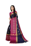 Om Sai Latest Creation Soft Cotton & Silk Saree For Women Half Sarees Under 349 2020 Beautiful For Women Saree Free Size With Blouse Piece (Nevyblue-Pink)