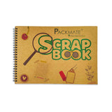 Packmate A4 Black Scrapbook, Scrap Book for School Projects, Photo Album, Journaling & DIY Crafts, Thick Black Pages