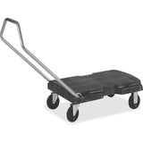 Rubbermaid Commercial Products Convertible Folding Utility Dolly/Cart/Platform Truck with wheels, FG440100BLA, 500 lbs Capacity,