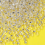 Bulk 4mm Transparent Silver Seed Beads for Jewelry Making 200 Grams About 3880pcs,6/0 Glass Craft for Making Earrings, Bracelets