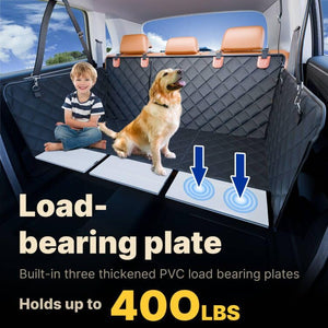 ITNAST Convertible Back Seat Extender for Dogs, Foldable 400lbs Hard Bottom Dog Car Seat Cover for Back Seat, Waterproof Dog Ham