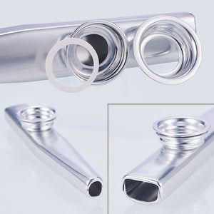 WANDIC Kazoo Flute With 3 Pcs Kazoo Flute Diaphragms, Silver Metal Aluminum Alloy Kazoo Flute Musical Instruments, Good Companio