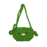 Snappsy Women Knitted Crossbody Bag Casual Shoulder Purse For Summer Shopping Travel Green