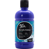 Mont Marte Signature Ultramarine Blue Acrylic Paint, 16.9oz (500ml), Semi-Matte Finish, Suitable for Canvas, Wood, Fabric, Leath