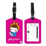 Nutcase Designer Luggage Travel Baggage Tags Set Of 2 With Name Card Inside Girl Power