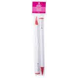 Susan Bates 14Inch Luxite Single Point Knitting Needle, 19mm, White/Red