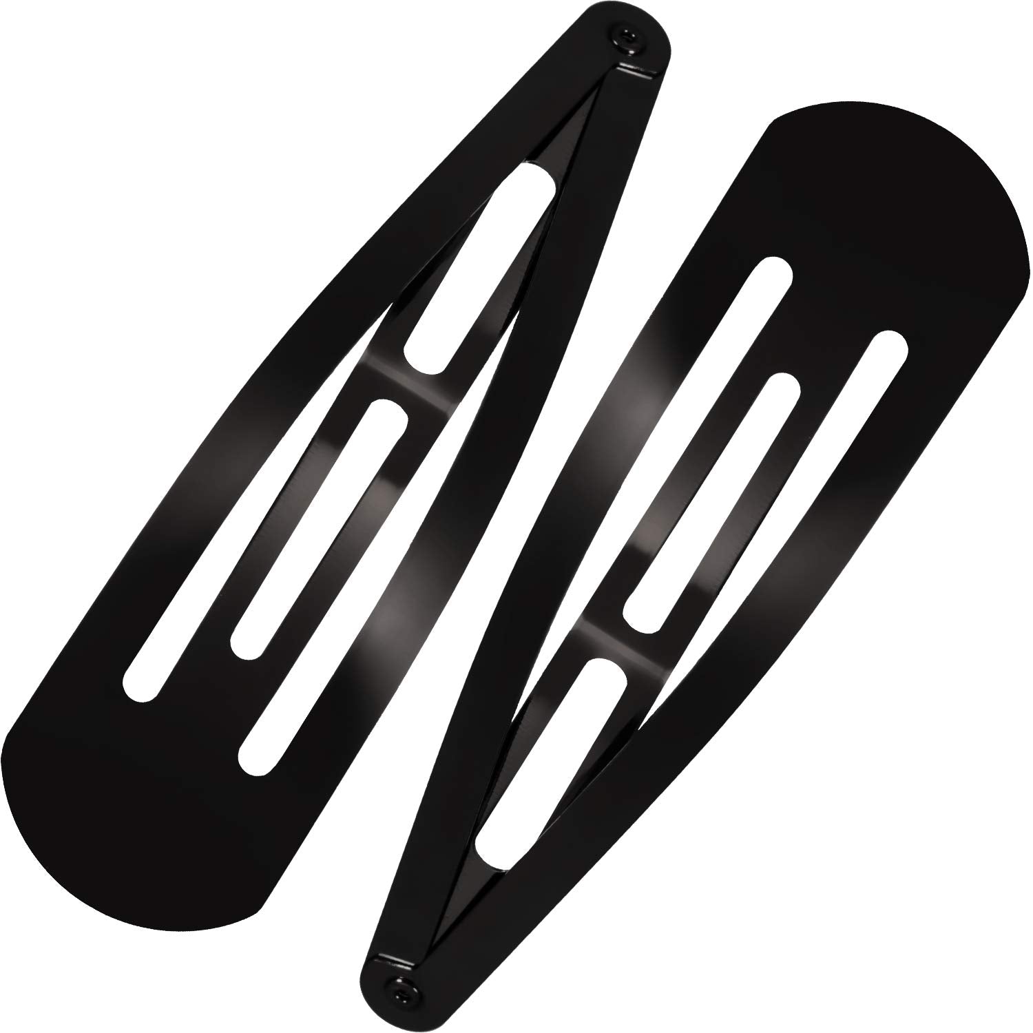 30 Pieces 3.1 Inch Large Metal Snap Hair Clips No Slip Hair Barrettes Girls Women Hair Accessories (Black)