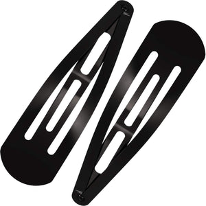 30 Pieces 3.1 Inch Large Metal Snap Hair Clips No Slip Hair Barrettes Girls Women Hair Accessories (Black)