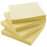 BAZIC Sticky Notes 3x3 Canary Yellow Colors Post Stickies Self Stick Note, Colorful Adhesive Memo Pads, Recyclable (100 Sheets/P