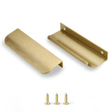 sunlithor Edge Finger Tab Pull for cabinets Kitchen Concealed Drawer pulls Aluminum Hidden Door Handle for Home 10 Pack Modern B