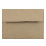 JAM PAPER 4Bar A1 Premium Invitation Envelopes - 3 5/8 x 5 1/8 - Brown Kraft Paper Bag - 100/Pack