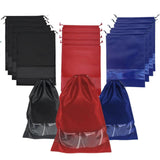 Shoe Bags For Travel, Packing, Storage & Organizing 12 Pcs Reusable DustProof & Water Resistant Shoe Pouch With Clear Transpa