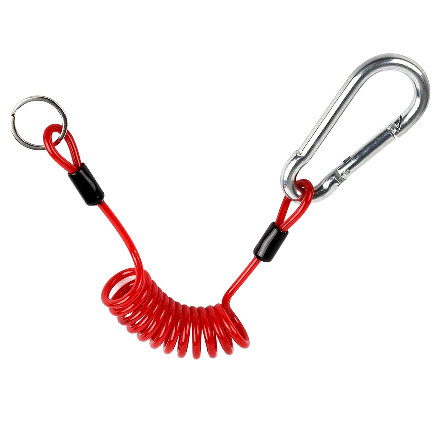 Trailer Cable, Trailer Brake Cable, Rv Stainless Steel Spring Towing Coiled Wire, Heavy Duty Steel Wire Extend To 4Ft Coiled Saf