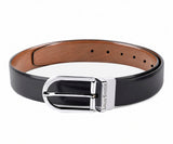 Louis Stitch MenS Spanish Leather Reversible Belt 1.25 Inch (35Mm) Handcrafted Formal Waist Strap With Chrome Buckle Belt For M