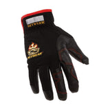 SetWear Hot Hand, Heat Resistant Leather Gloves, Pair Medium (Size 9) Approximatly 3.5-4 / 8.89-10.16cm, Black/Black