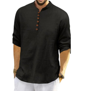 Royalscout Men'S Cotton Polyester Blend Solid Regular Fit Full Sleeve Short Kurta | Ethnic, Lightweight Summer Kurta For Daily &