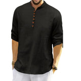 Royalscout Men'S Cotton Polyester Blend Solid Regular Fit Full Sleeve Short Kurta | Ethnic, Lightweight Summer Kurta For Daily &