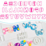 Xaekicr Alphabet Polymer Clay Cutters: 26 Pcs, Letter Designs for Polymer Clay Jewelry,Letter Clay Molds for DIY Custom Clay Ear