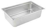 Winco Full Size 6inch Deep Stainless Steel Steam Pan/Hotel Pan, AntiJam