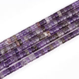 152pcs 4x2mm Natural Amethyst Heishi Disc Rondelle Spacer Stone Semi Precious Gemstone Loose Beads for Jewelry Making 15 Inch