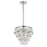 Elegant Lighting Living District Indoor Modern Home Decorative Bright Ceiling Kora Collection Pendant D13 H10.9 Lt:3 Chrome Fini