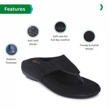 Ortho Joy Extra-Soft Doctor Slippers For Women (Black),Black,7,B09X33CH6C