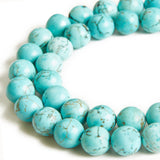 100pcs 8mm Turquoise Beads Natural Gemstone Beads Round Loose Beads for Crafting and Jewelry Making