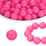 HARFINGTON 180Pcs Silicone Beads 9mm Round Rubber Focal Beads Bulk for Pens Keychain Bracelet Necklace DIY Crafts Making, Rose R