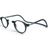 Clic Magnetic Reading Glasses - Adjustable Neck Hanging Readers - Secure Fit with Rigid Headband - Brooklyn (S-M, Grey, 3.00)