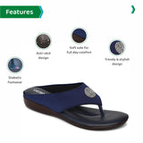 Ortho Joy Fancy Doctor Slipper For Women || Orthopedic Fashionable Women Slipper,Navy Blue,4,B0BRNL9F9B