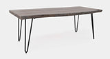 Jofran Nature'S Edge 50 Modern Solid Wood Live Edge Coffee Table, Slate