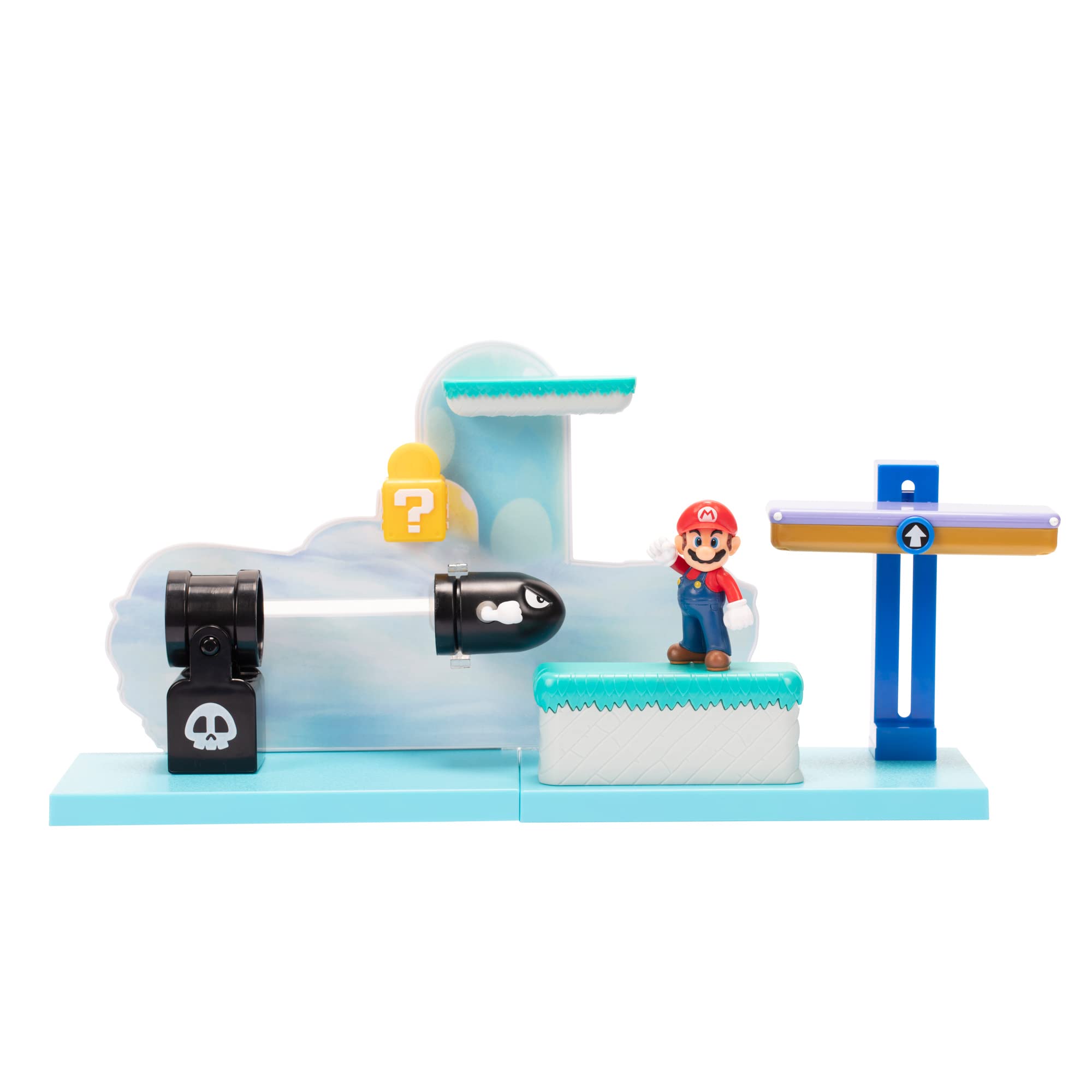 Super Mario Nintendo 2.5 Action Figure Switchback Hill Playset with 3 Interactive Interchangeable Pieces