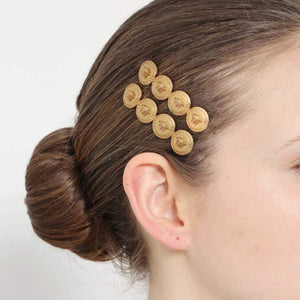 Yalice Coin Bobby Pins Barrettes Bride Hair Clips Wedding Hair Accessories for Women 2Pcs (Gold)