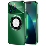MAKAVO Magnetic for iPhone 13 Pro Case, Built-in Camera Lens Protector, Compatible with MagSafe, Logo View, Slim Thin Protective