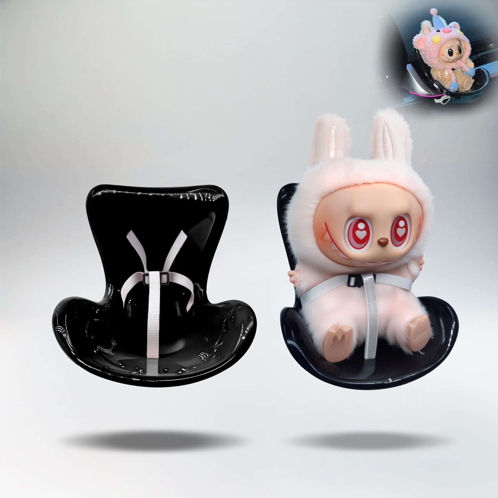 Accessories for Labubu Dolls, Have a seat for labubu Doll, Doll Vent car seat,Suitable for displaying and Protecting Labubu Doll