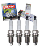 4 pc DENSO Platinum TT Spark Plugs compatible with Honda Civic 1.6L 1.7L 1.8L 2.0L L4 1998-2011