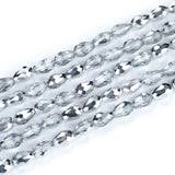 600pcs Czech 12mm Faceted Teardrop Crystal Glass Beads Bulk Silver Shade