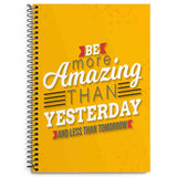 Starcandy Inspirational Quote Notebook A5 Size Spiral Diary Ruled (80Gsm, 180 Ruled Pages, Yellow)